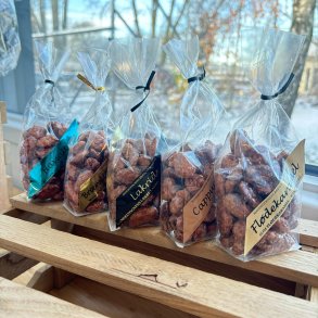 Brndte mandler i flere varianter